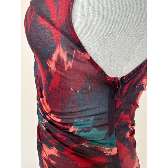 Ulla Johnson Fall Abstract Midi Dress SMALL Bodycon Ruched Career Designer $520 - Picture 14 of 14